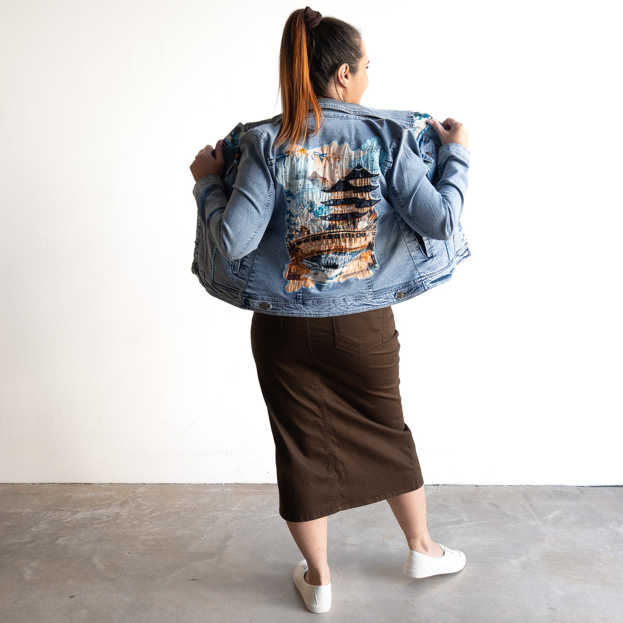 Applique Denim Jacket - Nanjing - 62838