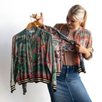 Atelier Crepe Bomber Jacket - Oriental Dreams - 82005