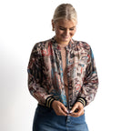 Atelier Crepe Bomber Jacket - Abstract Art - 82005