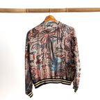 Atelier Crepe Bomber Jacket - Abstract Art - 82005