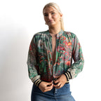 Atelier Crepe Bomber Jacket - Flamengo - 82005