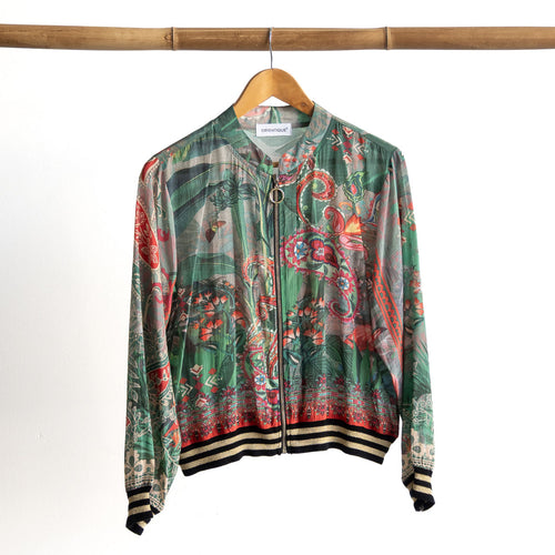 Atelier Crepe Bomber Jacket - Flamengo - 82005