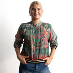 Atelier Crepe Bomber Jacket - Flamengo - 82005