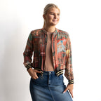 Atelier Crepe Bomber Jacket - Oriental Dreams - 82005
