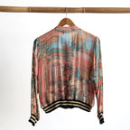 Atelier Crepe Bomber Jacket - Oriental Dreams - 82005