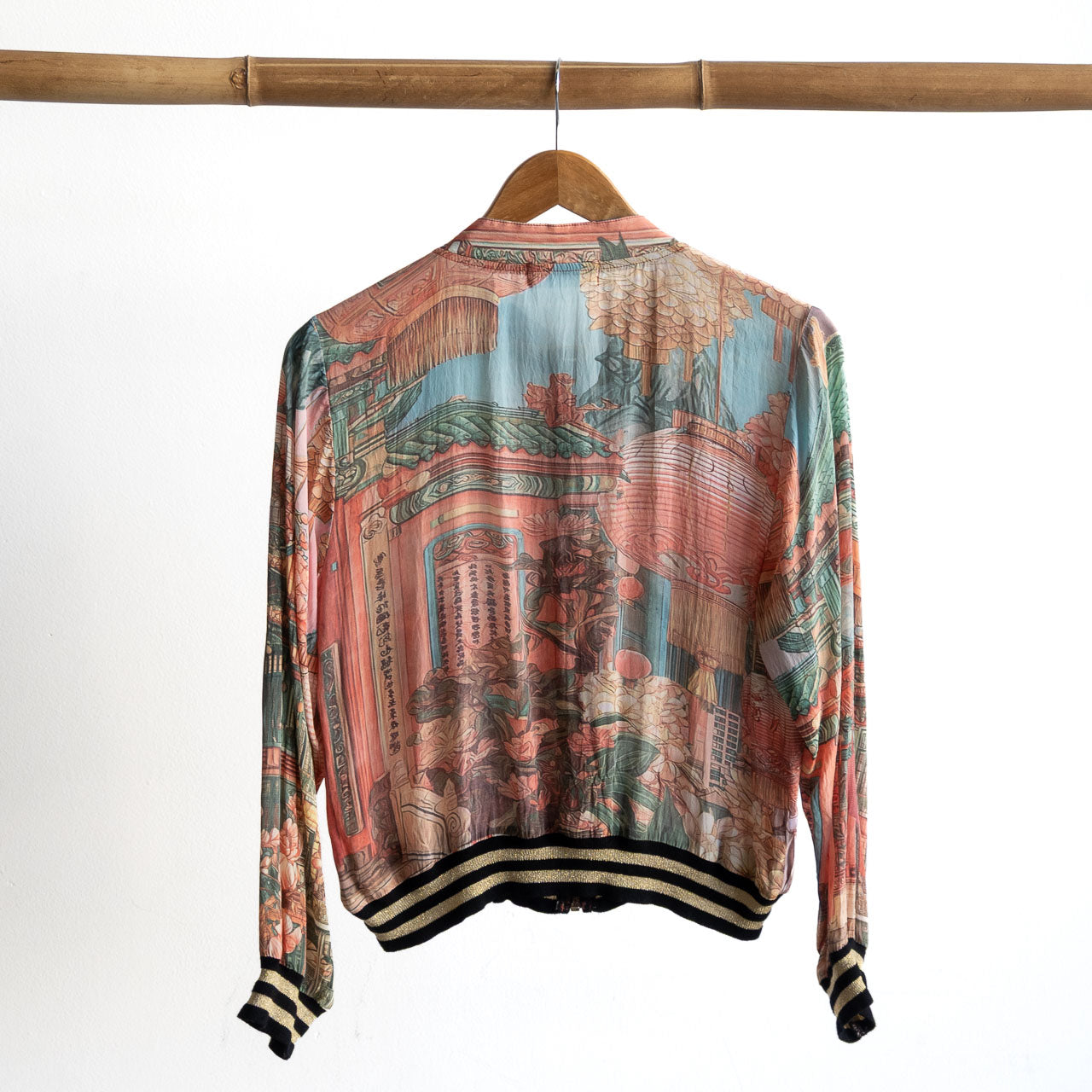 Atelier Crepe Bomber Jacket - Oriental Dreams - 82005