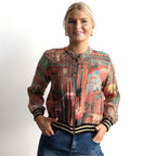 Atelier Crepe Bomber Jacket - Oriental Dreams - 82005