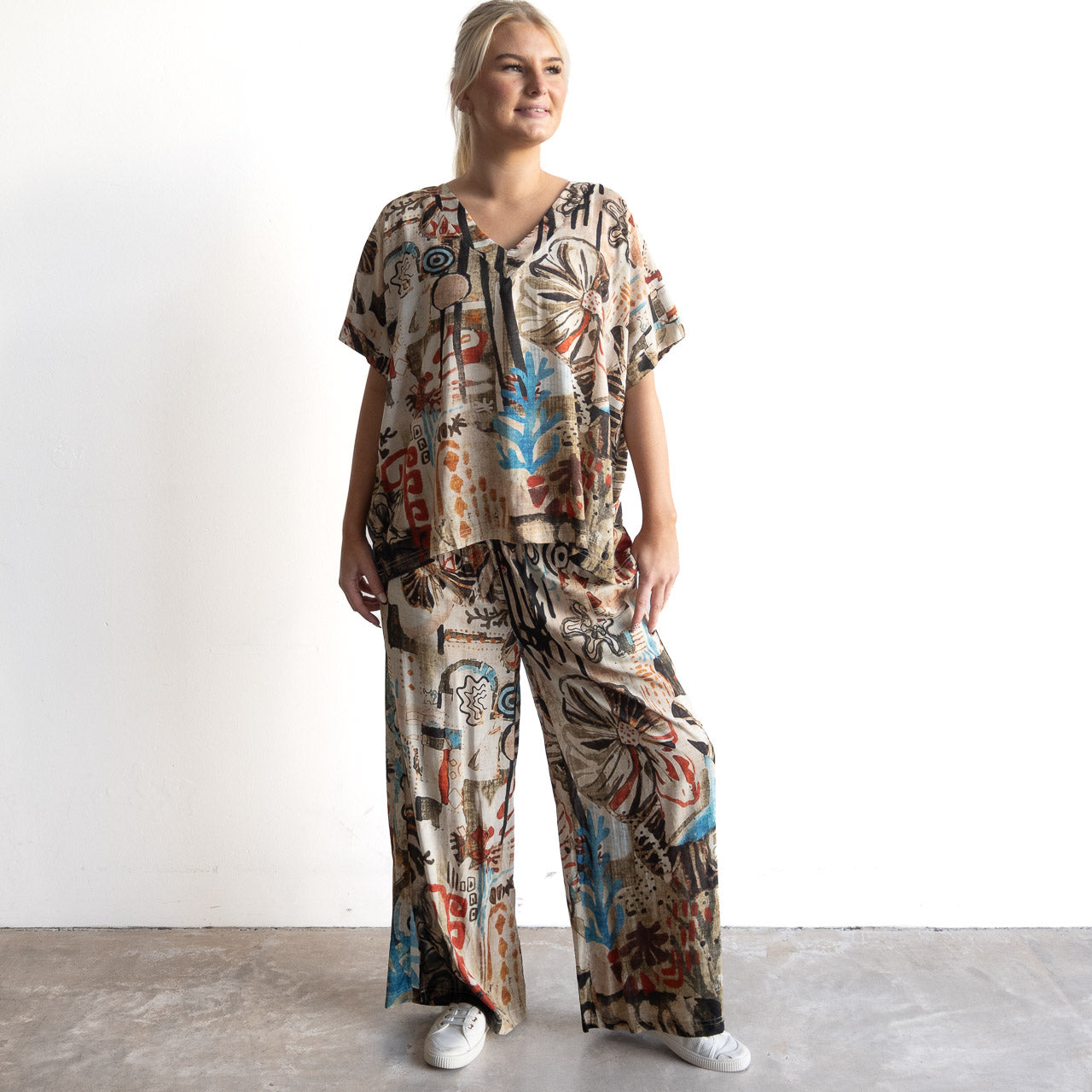 Atelier Kaftan Top - Abstract Art - 72582A