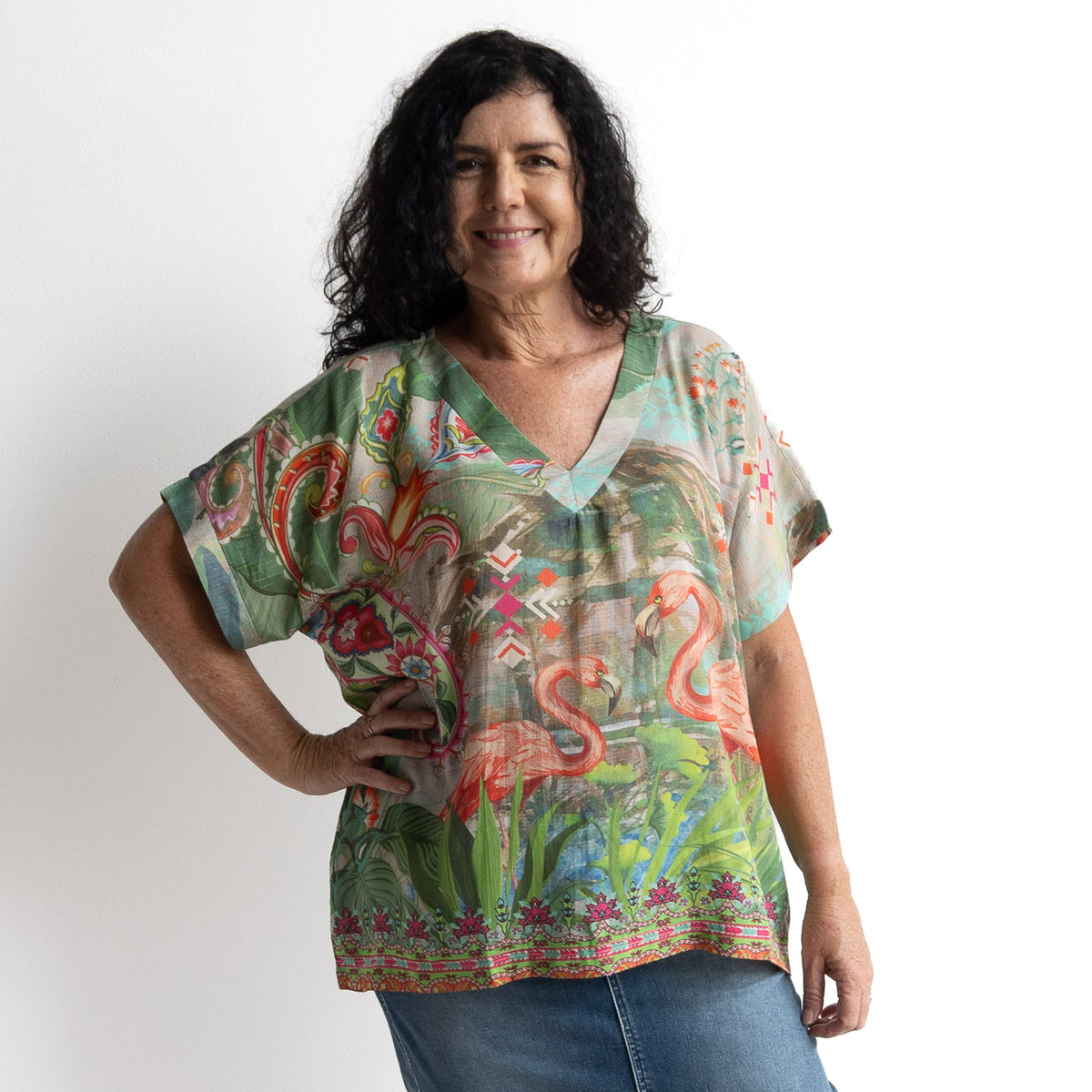 Atelier Kaftan Top - Flamengo - 72582F