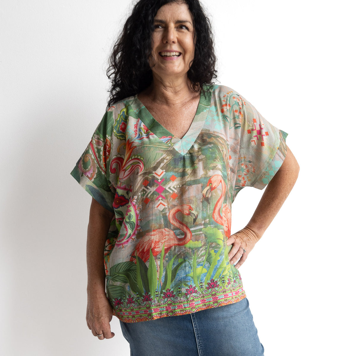 Atelier Kaftan Top - Flamengo - 72582F