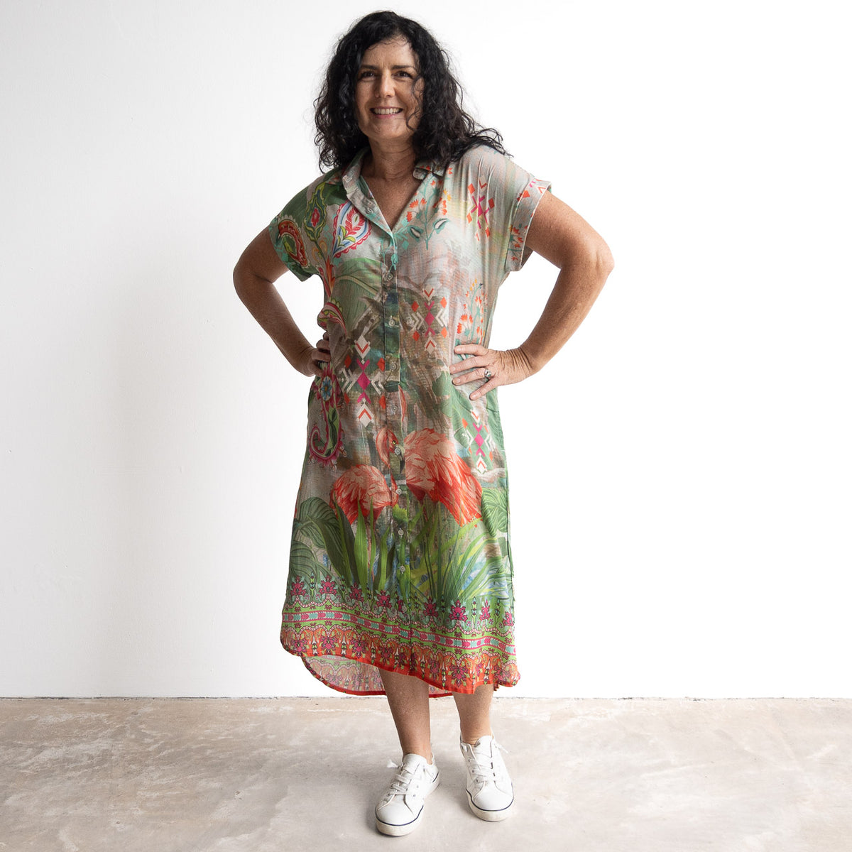 Atelier Resort Shirt Dress - Flamengo - 71021F