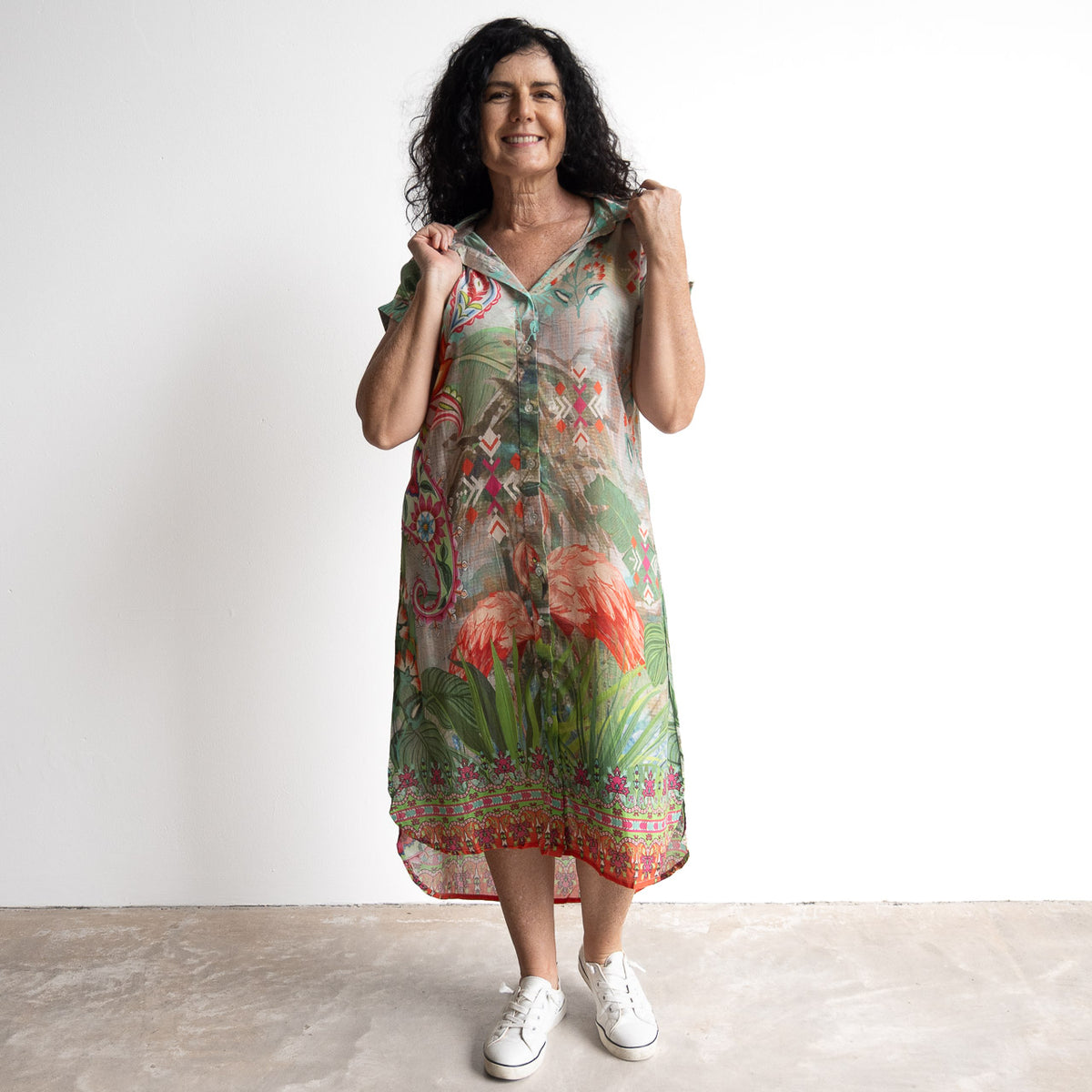 Atelier Resort Shirt Dress - Flamengo - 71021F
