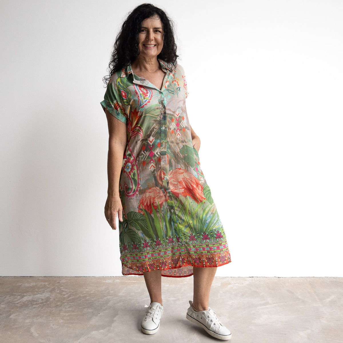 Atelier Resort Shirt Dress - Flamengo - 71021F