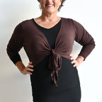 Ballet Wrap Top in Bamboo by KOBOMO -  KOBOMO