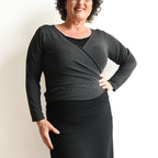 Ballet Wrap Top in Bamboo by KOBOMO