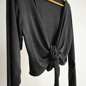 Ballet Wrap Top in Bamboo by KOBOMO