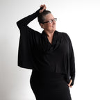 The Glider Poncho Tee by KOBOMO Bamboo - Cropped Length