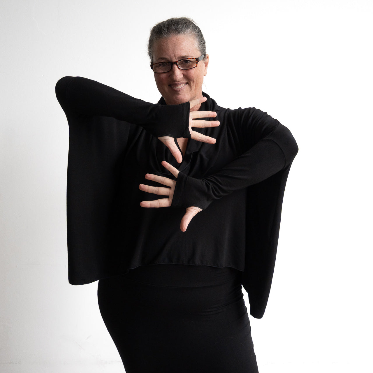The Glider Poncho Tee by KOBOMO Bamboo - Cropped Length