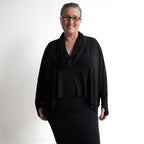 The Glider Poncho Tee by KOBOMO Bamboo - Cropped Length
