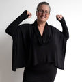 The Glider Poncho Tee by KOBOMO Bamboo - Cropped Length