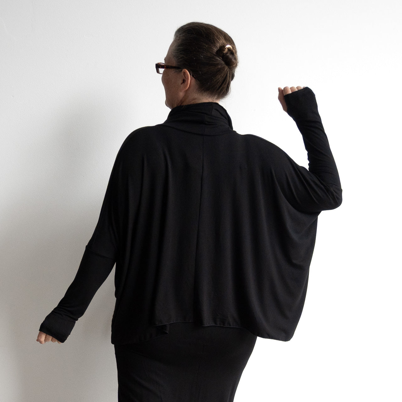 The Glider Poncho Tee by KOBOMO Bamboo - Cropped Length