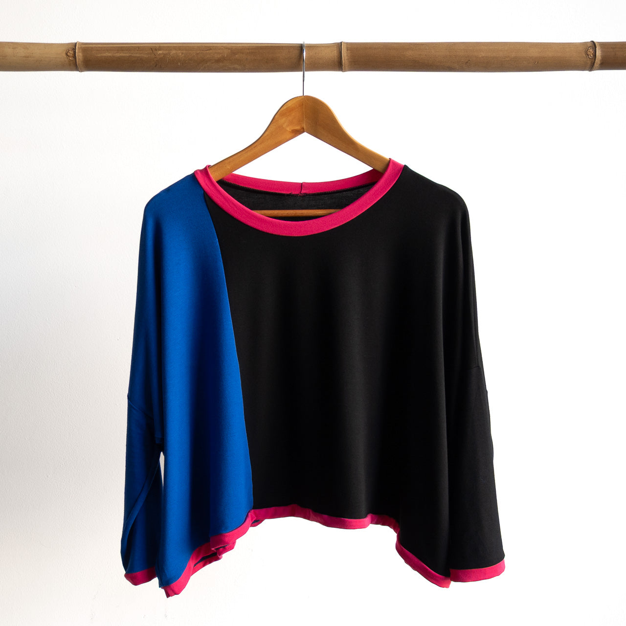 Bamboo Layering Crop Top - Block Colour