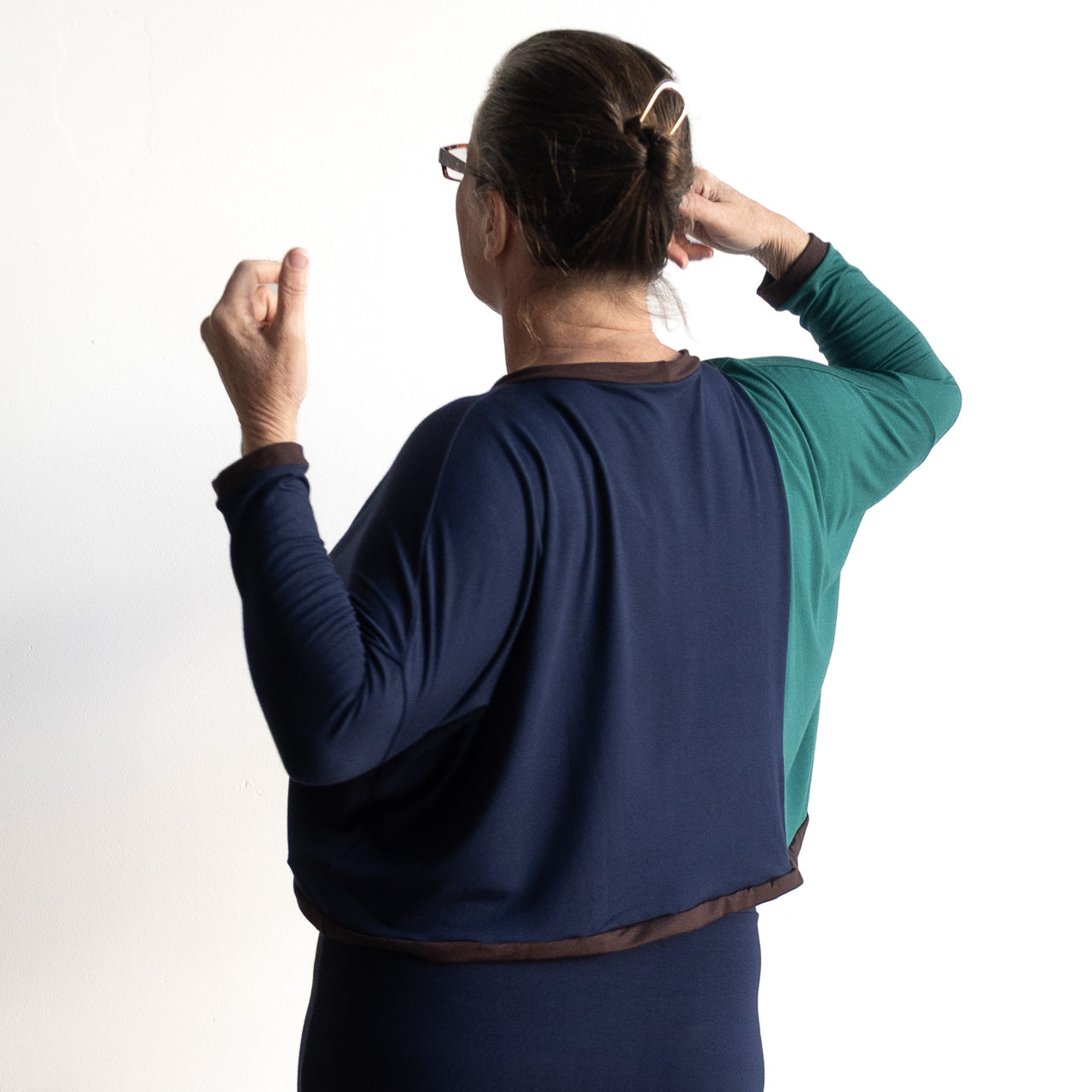 Bamboo Layering Crop Top - Block Colour