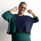 Bamboo Layering Crop Top - Block Colour