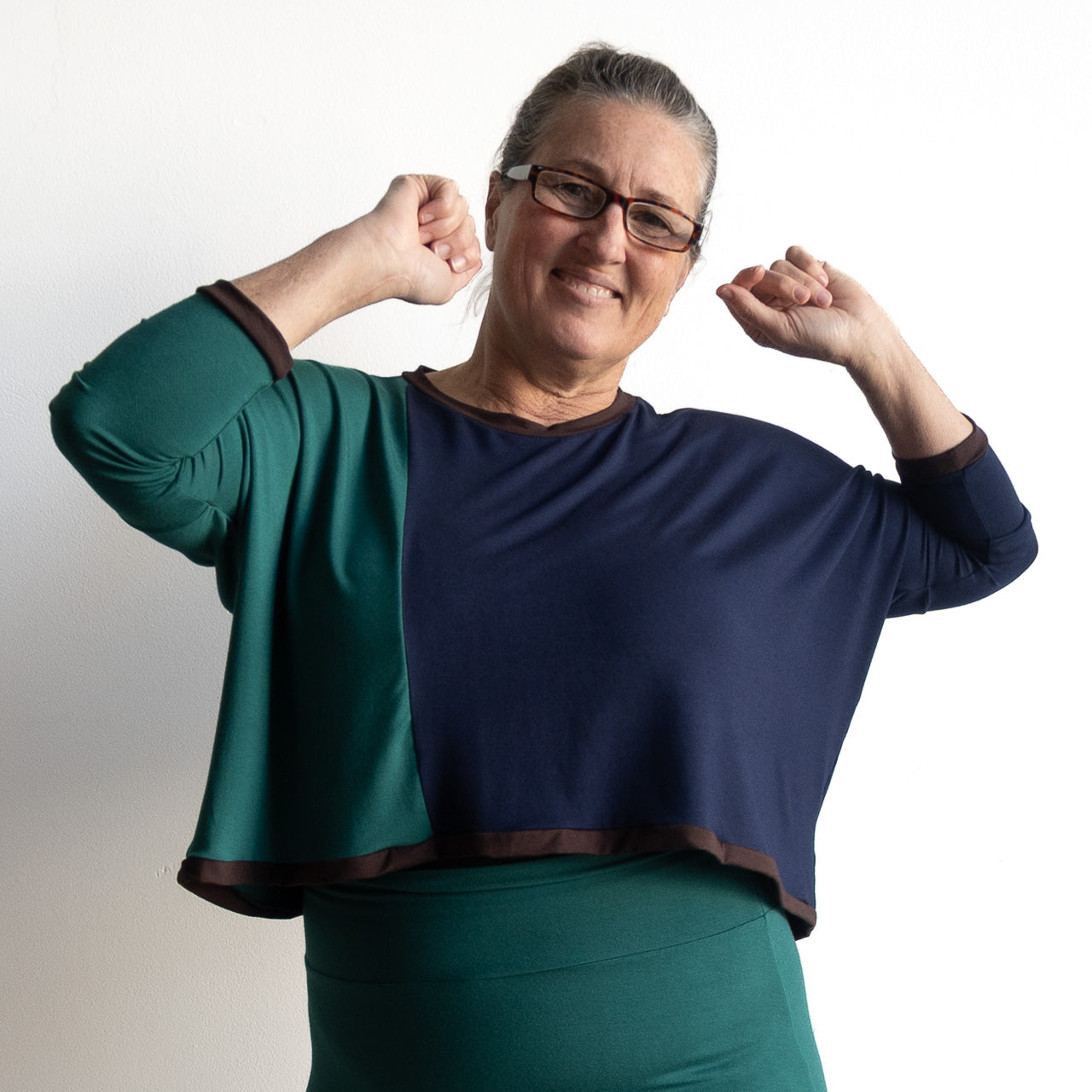 Bamboo Layering Crop Top - Block Colour