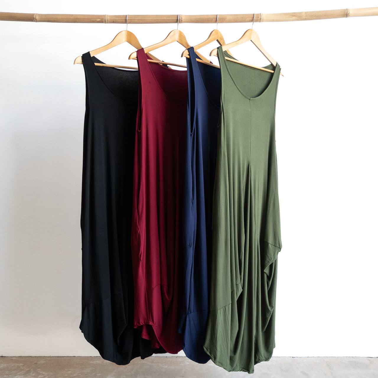 Bamboo Layering Maxi Dress by KOBOMO