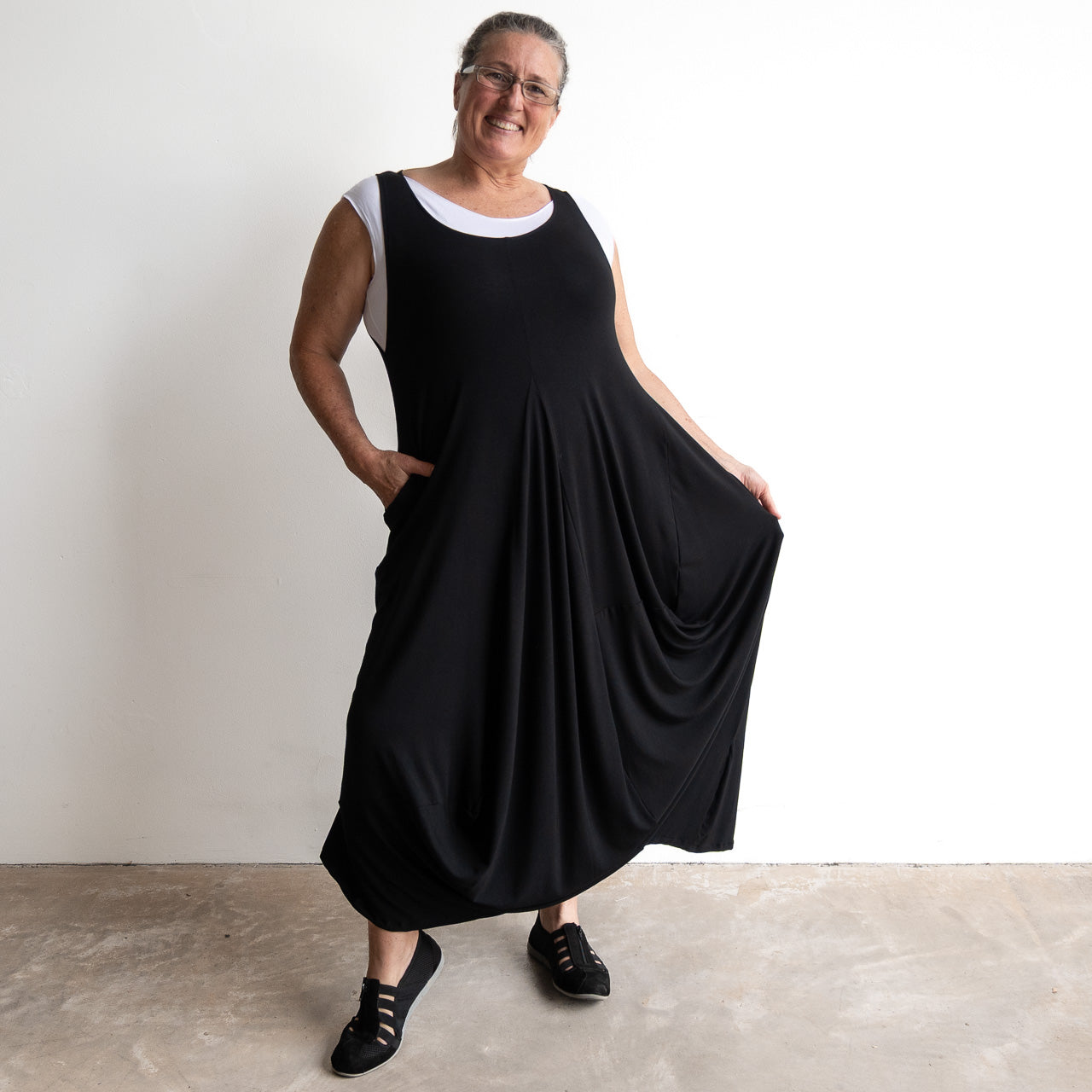 Bamboo Layering Maxi Dress by KOBOMO