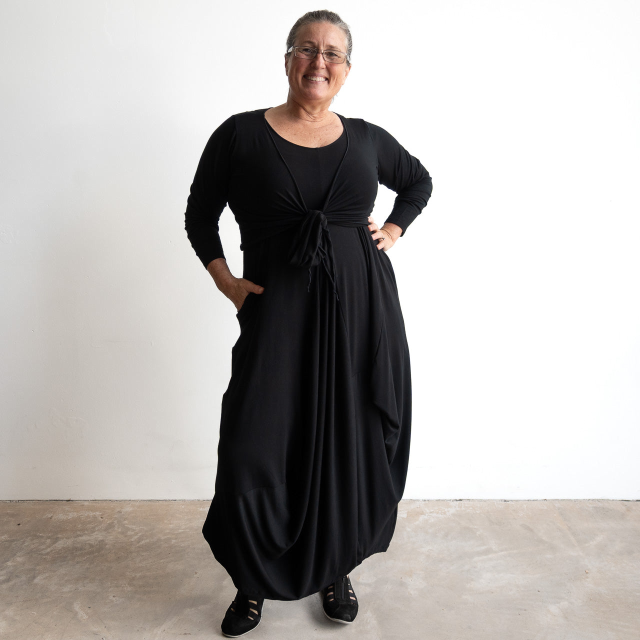 Bamboo Layering Maxi Dress by KOBOMO