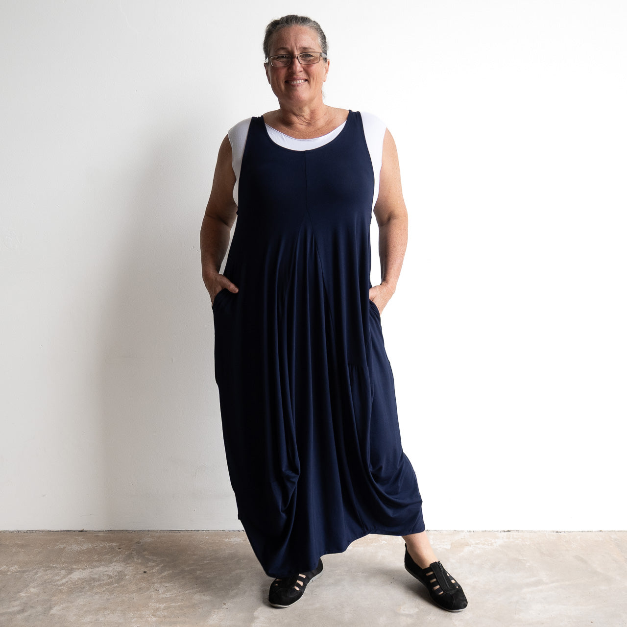 Bamboo Layering Maxi Dress by KOBOMO