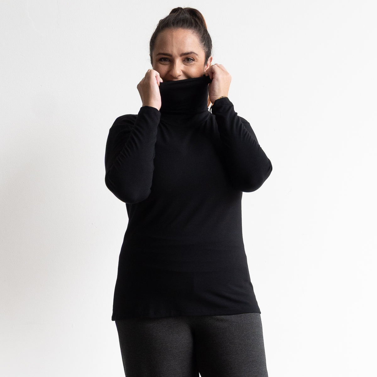 Bamboo Skivvy Long Sleeve Winter T-shirt - KOBOMO