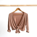 Ballet Wrap Top in Bamboo by KOBOMO