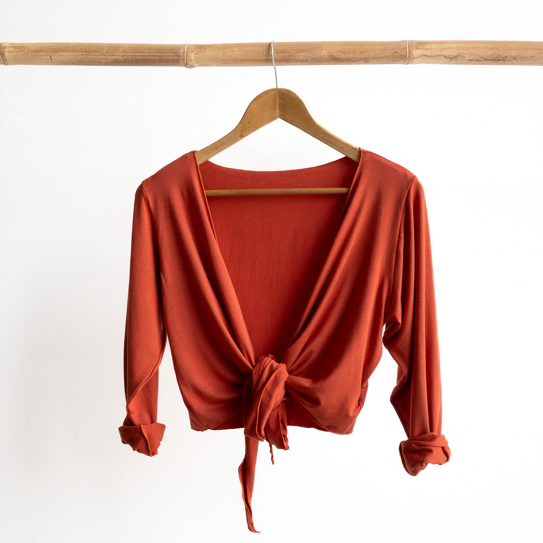 Ballet Wrap Top in Bamboo by KOBOMO