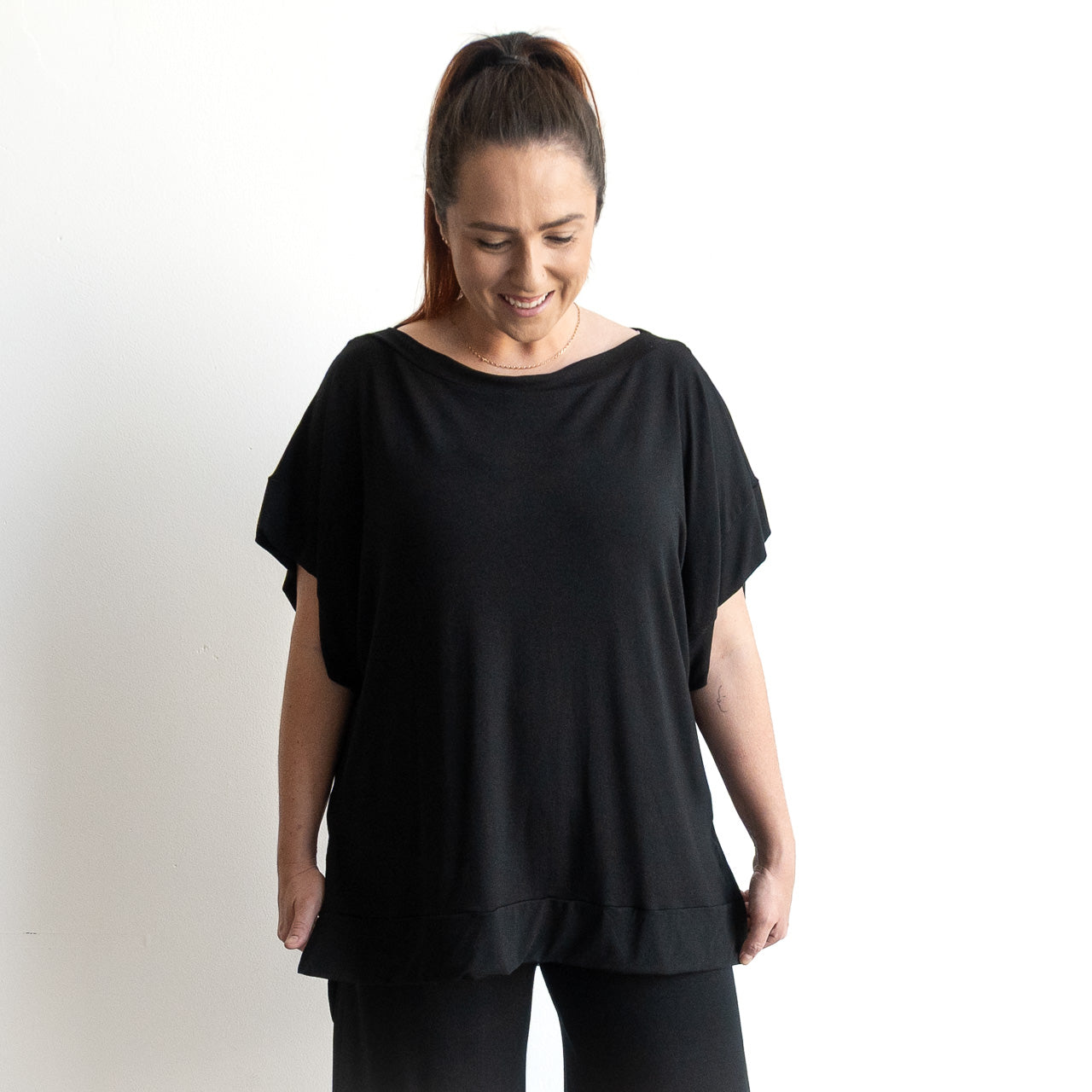 Bamboo Boxy Top by KOBOMO