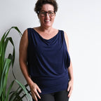 Bamboo Cowl Neck Top or Mini Dress