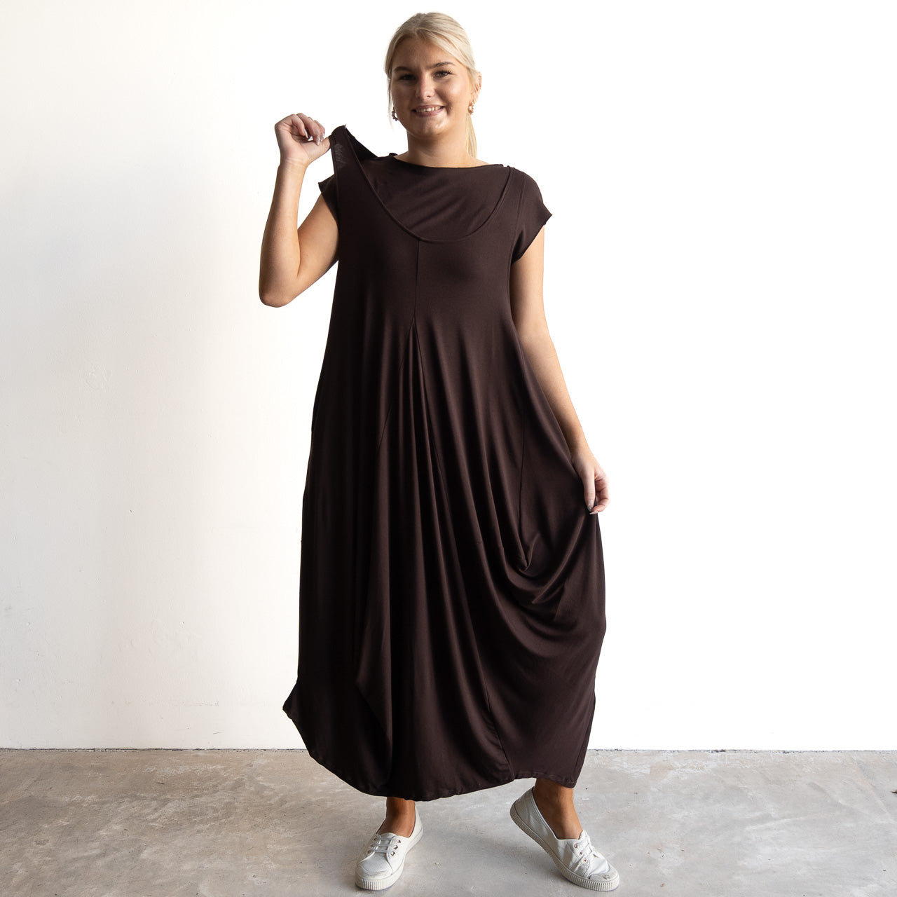 Bamboo Layering Maxi Dress by KOBOMO