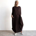Bamboo Layering Maxi Dress by KOBOMO