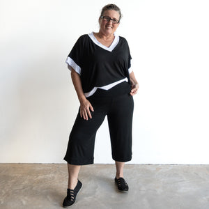 Bamboo Unwind Pant by KOBOMO -  3/4 Length