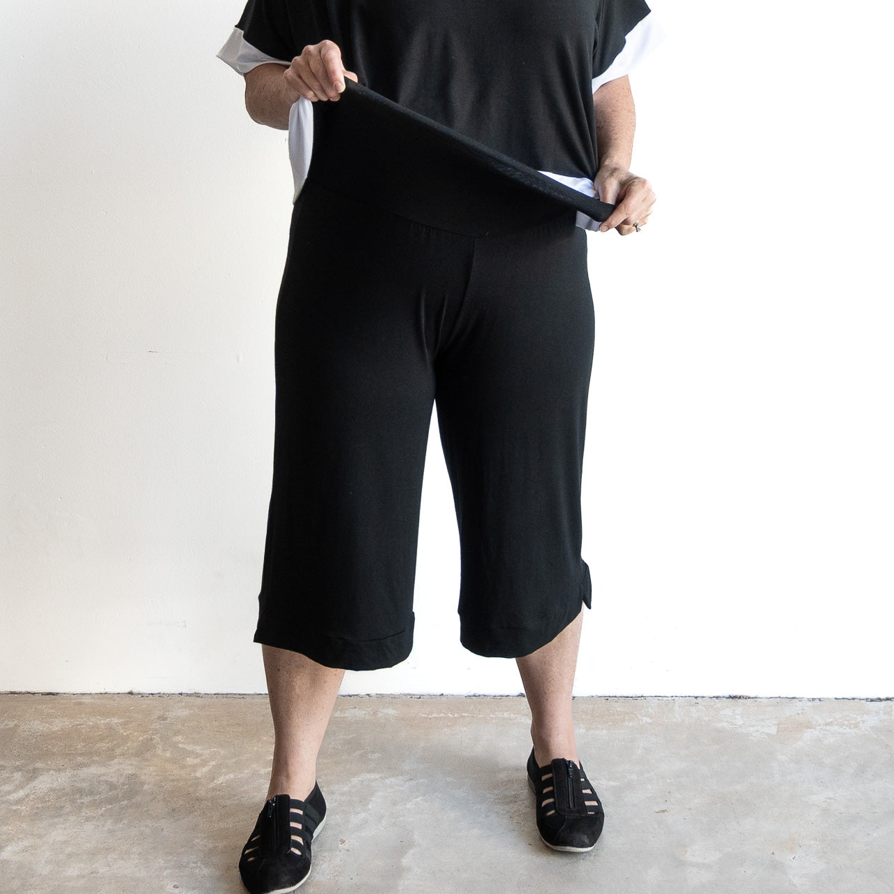 Bamboo Unwind Pant by KOBOMO -  3/4 Length