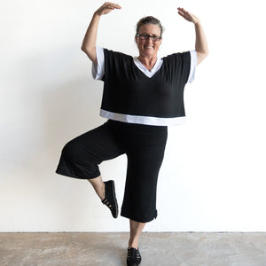Bamboo Unwind Pant by KOBOMO -  3/4 Length
