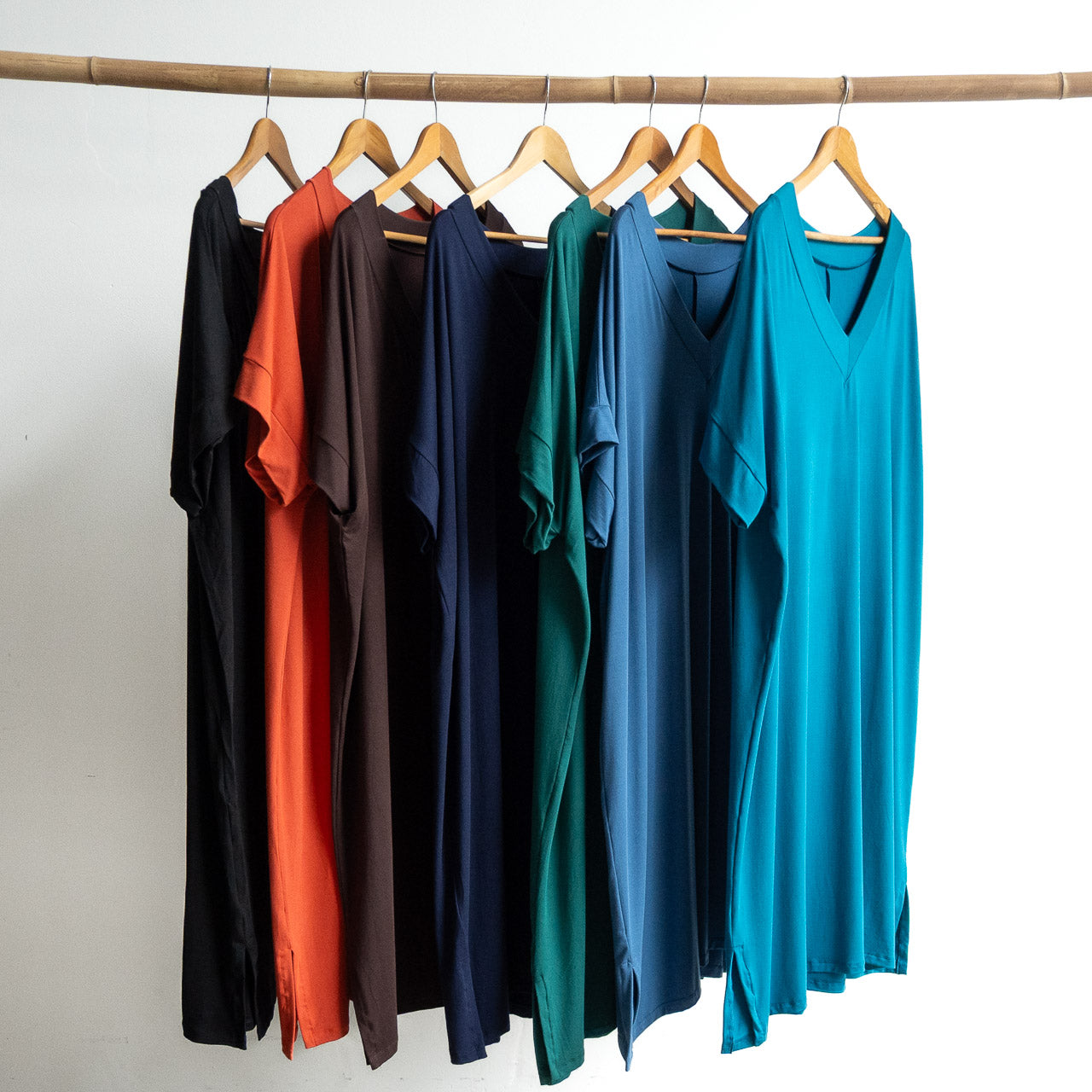 Vee Midi Dress by KOBOMO Bamboo