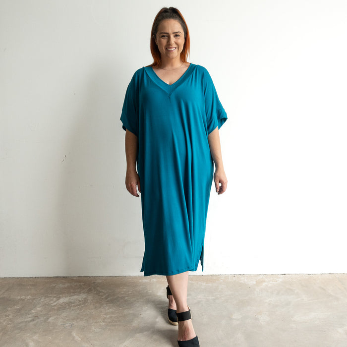 Vee Midi Dress by KOBOMO Bamboo
