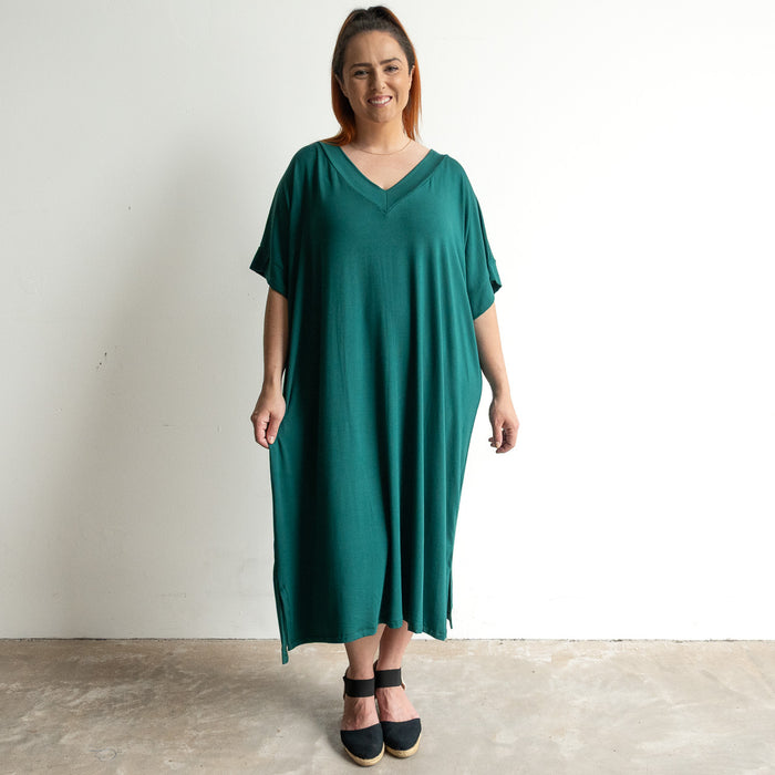 Vee Midi Dress by KOBOMO Bamboo