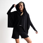 The Glider Poncho Tee by KOBOMO Bamboo - Cropped Length