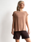 Curve Hem T-Shirt by KOBOMO Bamboo
