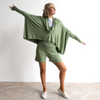 The Glider Poncho Tee by KOBOMO Bamboo - Cropped Length