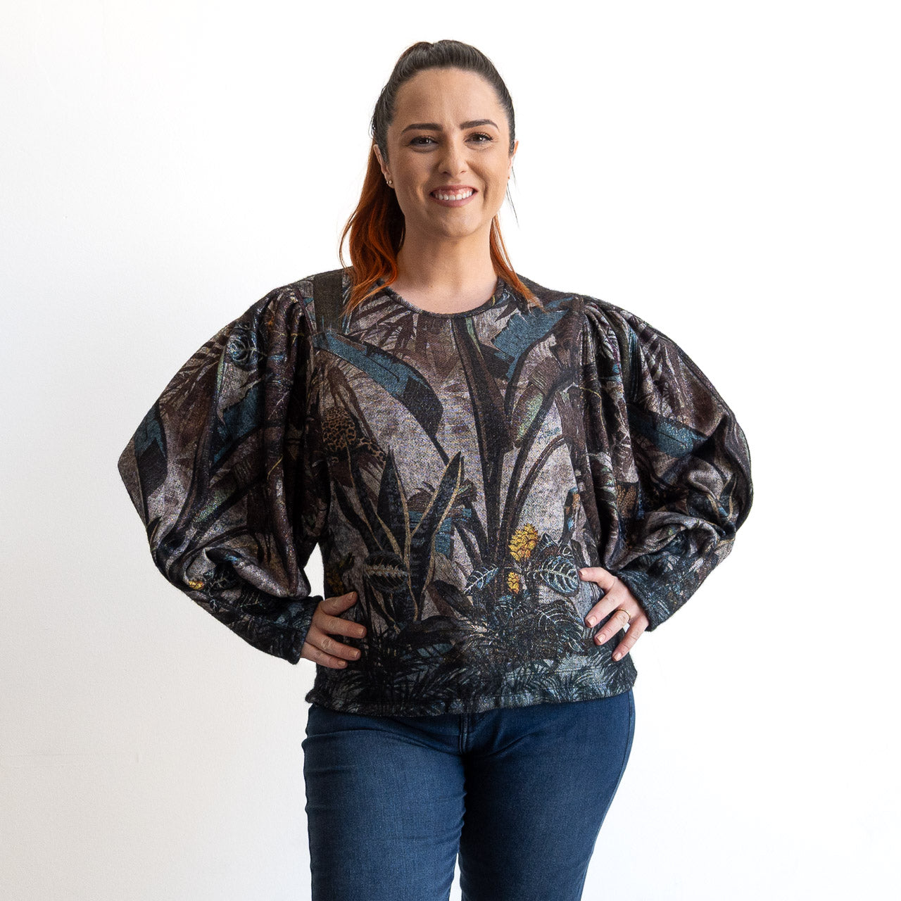 Blouson Knit Sweater Top by Escape - Almasa - 62819